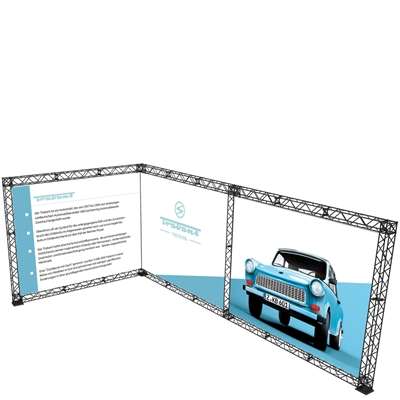 Crown Truss L-Shape 3 x 6 m, 10 x 10 cm, schwarz
