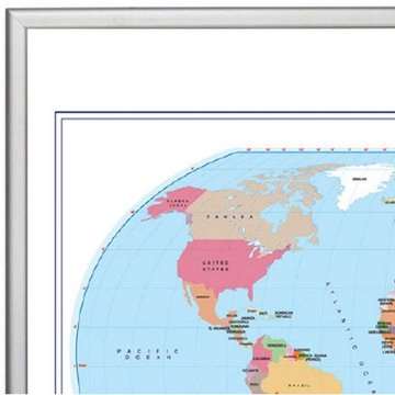 Whiteboard mit Weltkarte – 123 x 103 cm