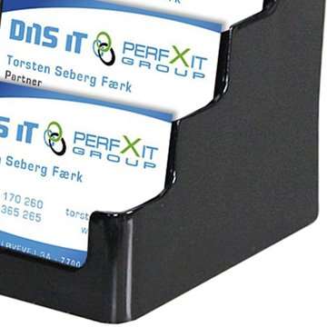 Multi-Visitenkartenhalter X4 – Schwarz