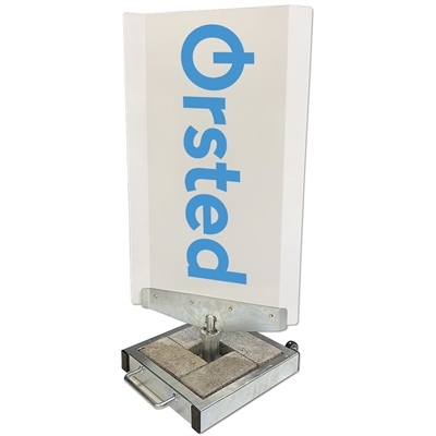Outdoor Spin-Sign Kundenstopper - 40x79 cm - weiß