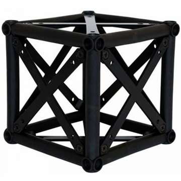 Crown Truss 15 Messewand mit Banner - schwarz