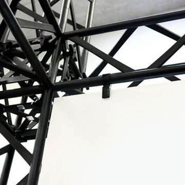 Crown Truss 15 Messewand mit Banner - schwarz
