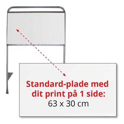 Estate Sign Standard Maklersshild, mit Platte und einseitigem Aufdruck