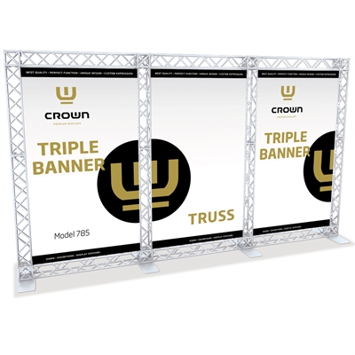 Crown Truss 15 3-teilige Messewand – weiß