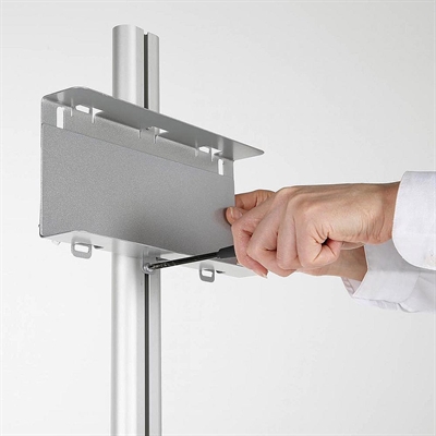 Verstellbarer Regalhalter für Box mit Handschuhen und Masken