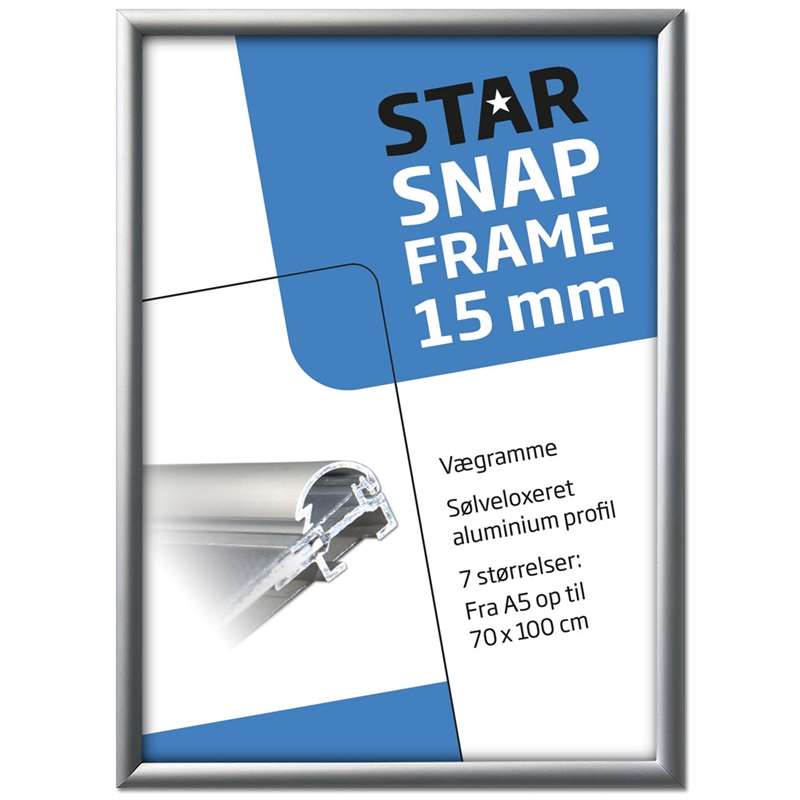 Klapprahmen mit 15mm Aluminiumprofil, silber