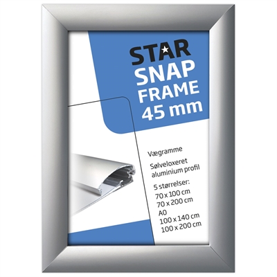 Klapprahmen mit 45mm Aluminiumprofil, silber – 100 x 140 cm