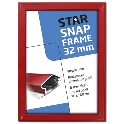 Alu Klapprahmen 32 mm Profil ROT