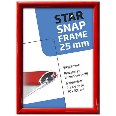 Klapprahmen 25 mm rotes Profil