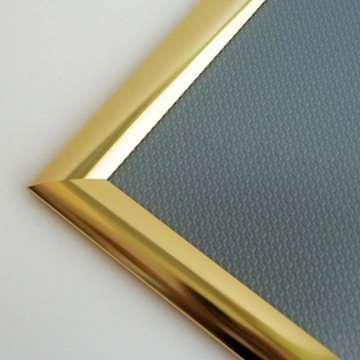 Alu-Klapprahmen,  glänzend vergoldet, 25 mm Profil, A1