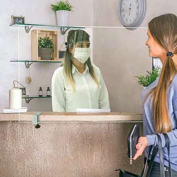Kantenklemmen-Set für Hygieneabschirmung Tisch, 2-tlg