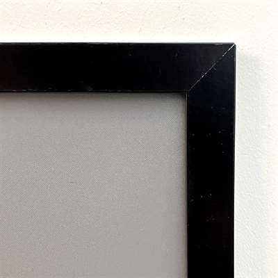 Alu-Klapprahmen schwarz, 20 mm Flachprofil