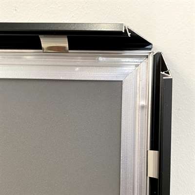 Alu-Klapprahmen schwarz, 20 mm Flachprofil