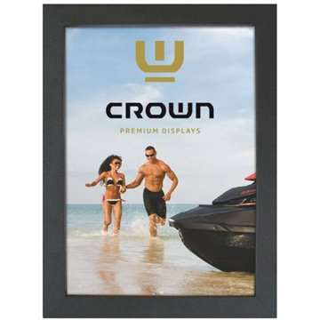 CROWN Klapprahmen mit 33mm Aluminium-Flachprofil, schwarz – 50 x 70 cm