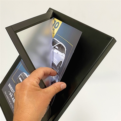 Infostand Curved schwarz A3
