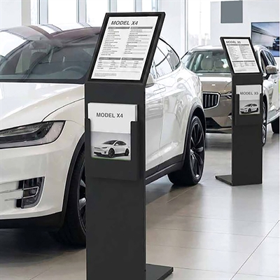 Infostand Curved schwarz A3