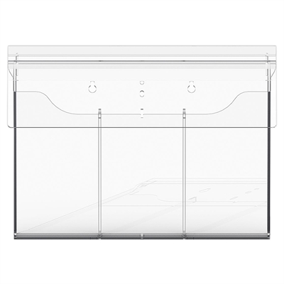 Acryl-Broschürenhalter für die Wand – vertikal – Flyer – M65 – 9,9 x 21 cm