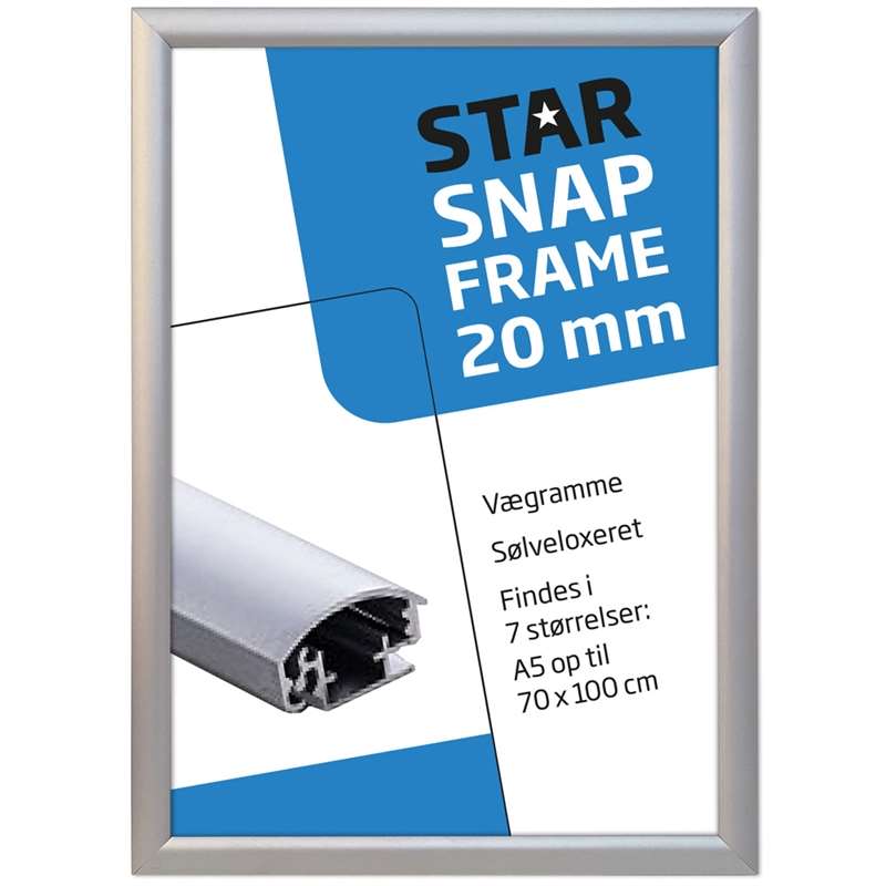 Alu-Klapprahmen, silber, 20 mm Profil A5