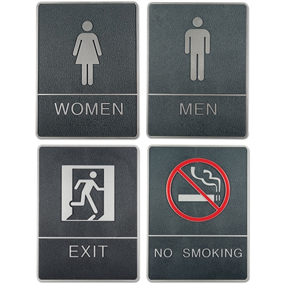 Symbol, Türschild, Mit, Blindenschrift - Exit