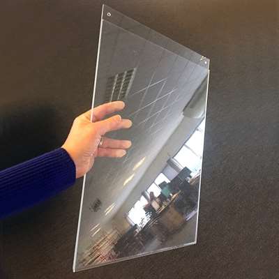 Posteraufhänger aus Acryl mit Löchern, vertikal