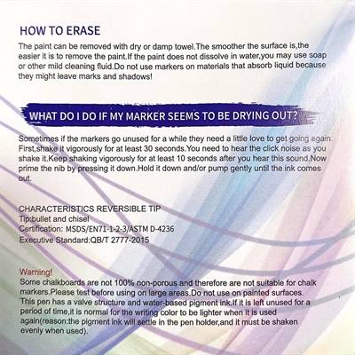 Board Marker Satz, 6 mm, 8 Farben für Kreidetafeln