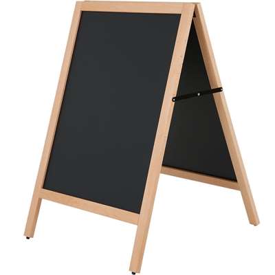 Wooden Kreidetafel Kundenstopper aus Holz mit Stahlbrett 46 x 68 cm – Buche