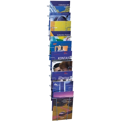Prospekthalter für die Wand – 10xA4 – 21x29,7 cm