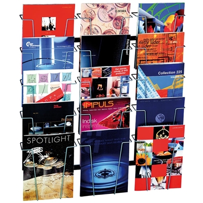 Prospekthalter für die Wand – 15xA4 – 21x29,7 cm