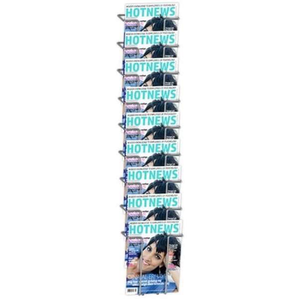 Prospekthalter für die Wand – 9xA5 – 14,8x21 cm
