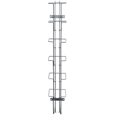 Broschürenhalter für die Wand 6 x M65 silber