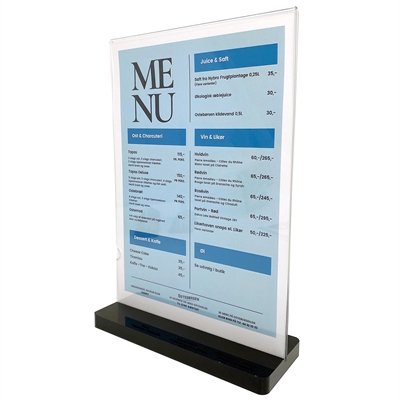 Black Bottom Menükartenhalter vertikal – A4 – 21 x 29,7 cm – schwarz