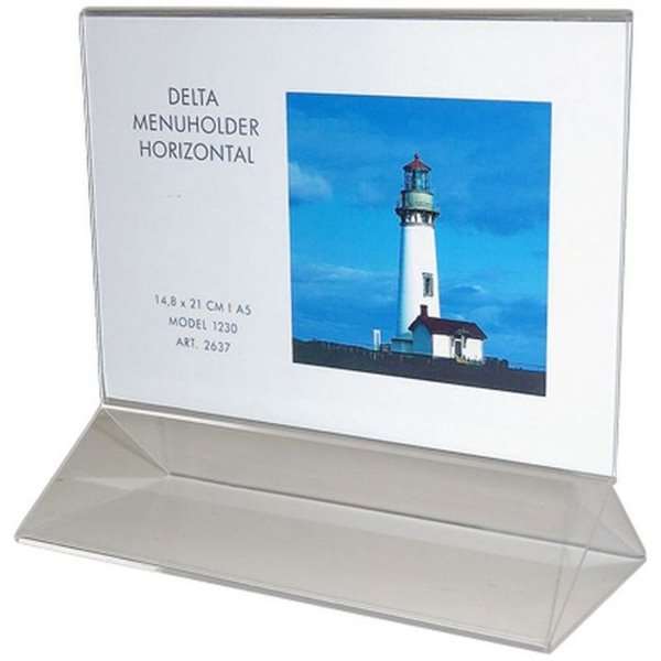 Delta Menükartenhalter horizontal – A5 – 14,8 x 21 cm