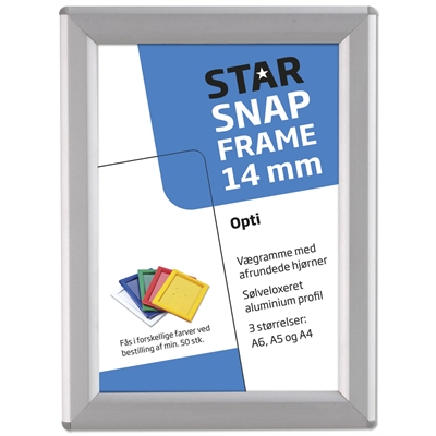 Opti Klapprahmen mit 14mm Aluminiumprofil, silber