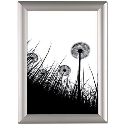 Foto-Klapprahmen mit 25mm Aluminiumprofil, silber – A4