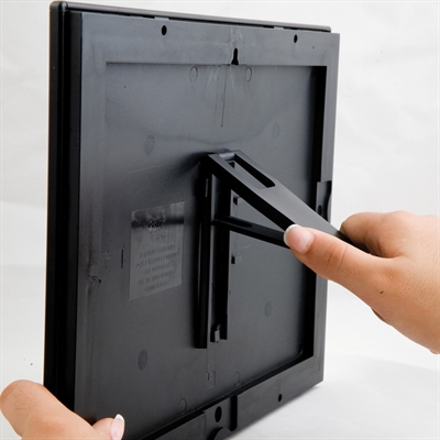 Foto-Klapprahmen mit 25mm Aluminiumprofil, schwarz – A4