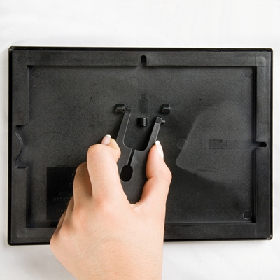 Foto-Klapprahmen mit 25mm Aluminiumprofil, schwarz – A4