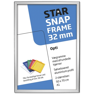 Opti Klapprahmen, Alu/Silber, 32 mm