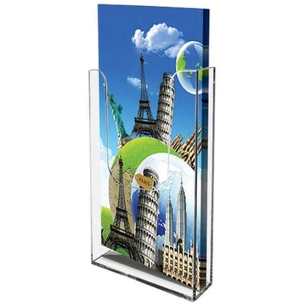 Acryl-Broschürenhalter für die Wand – vertikal