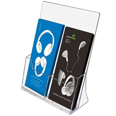 Acryl-Prospekthalter für Tisch – 2 x M65