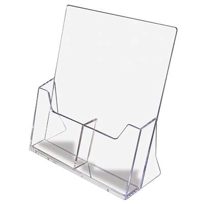 Acryl-Prospekthalter für Tisch – 2 x M65