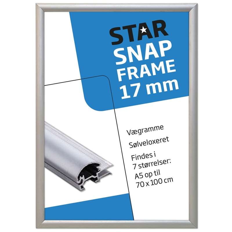 Alu-Klapprahmen, silber, 17 mm Profil A5