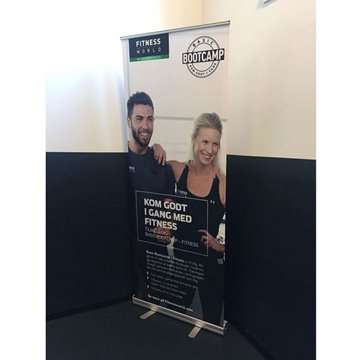 Classic Roll-up, einseitig, 85 x 200 cm – Silber