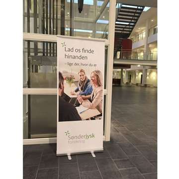 Business Roll-up, einseitig, Kassette, 85 cm, Aluminium in Tasche mit Längsreißverschluss