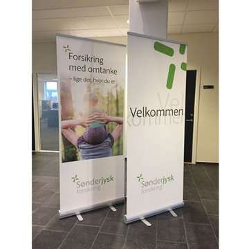 Business Roll-up, einseitig, Kassette, 85 cm, Aluminium in Tasche mit Längsreißverschluss