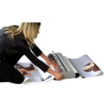 Flex Roll-up doppelseitig, Kassette, silber, inkl. Tasche