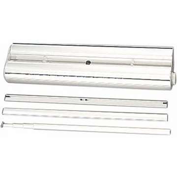 Flex Roll-up doppelseitig, Kassette, silber, inkl. Tasche