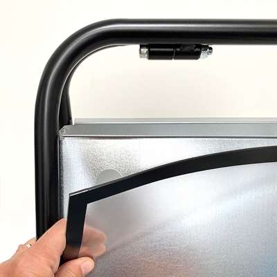 Expo Sign Kundenstopper mit PET-Frontkunststoff