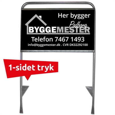 Estate Sign Standard Maklersshild, mit Platte und einseitigem Aufdruck