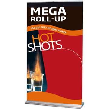 Mega Roll-Up einseitig, Kassette, silber