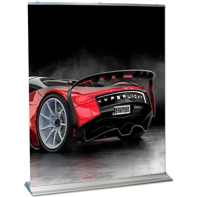Mega Roll-Up einseitig, Kassette, silber